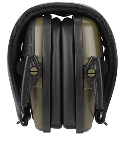 Elektronischer Gehörschutz, NRR 22 dB Antinoise Soundverstärkung Schießen Sport Geräuschsicher Ohrenschützer für Jagd, klappbar und ArbeiterArmee Grün