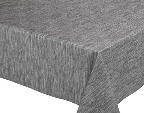 BEAUTEX Wachstuchtischdecke grau eckig 200x140 abwischbar fleckenabweisend