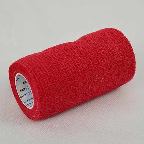 SU-PER flexWRAP Bandage for Horses, 12 Rolls, Red