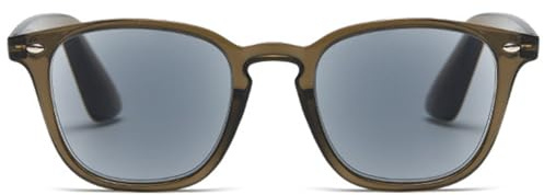 ABETOS Occhiali da lettura da sole Protezione UV400 donna uomo occhiali da lettura con filtro luce blu cerniere a molla occhiali da sole per lettura con protezione solare, Marrone+2.0