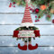 Ghirlanda natalizia con luci LED, 50 x 30 cm, per porta d'ingresso, decorazioni da appendere, cartello di buon Natale, ghirlanda di bambole di Natale per albero di Natale, parete, finestra