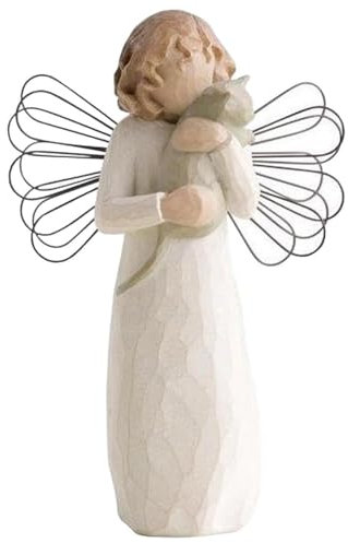 Angelo Ornamento, Angelo Ornamenti, Personaggi, Willow Dell'Amicizia E Consolazione, Figura Dipinta A Mano In Resina