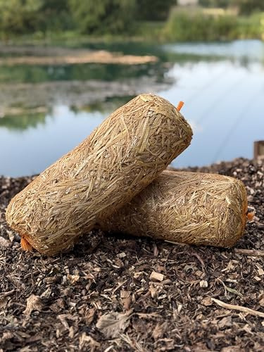 Large Barley Straw Logs for Larger Ponds, Small Lakes – 2×450g – Natural Pond Treatment for Algae, Blanket Weed & Green Water – Treats 50,000L