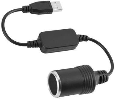 Xibao Adaptador eEnchufe Coche a Corriente,5V USB A Macho a 12V Enchufe de Encendedor,Convertidor de Adaptador de Encendedor de Cigarrillos,Adecuado para Automóvil,Conducción,DVR,Cámara,GPS