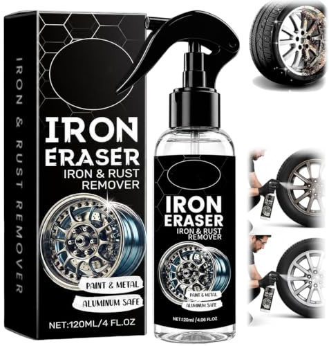 BGASWR Spray Eliminador de Óxido 1 Frasco – Disolvente de Óxido de Acción Rápida – Para Llantas y Pintura de Auto – Protege Superficies