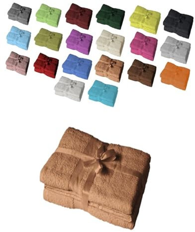 EXKLUSIV HEIMTEXTIL Duschtuch 2er Set 70 x 140 cm Sand