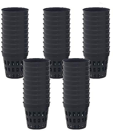 Vaso Netto per Coltura idroponica, 50 Pezzi Vasi da Giardino in Rete, Rete in Plastica per Coltura Idroponica, Rete in Rete Idroponica per Vasi, per Coltivazione in Vaso, Piantare Piante Acquatiche