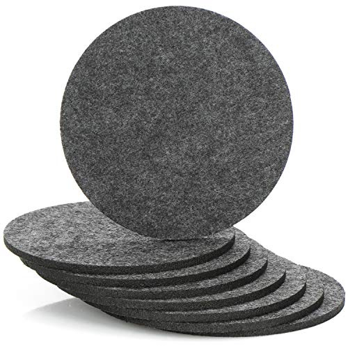 COM-FOUR® 8x sottobicchieri in feltro - protezioni per tavoli in robusto feltro - base per pentole, bicchieri, ciotole e vasi - tappetino protettivo rotondo per tavoli e mobili Ø 15 cm