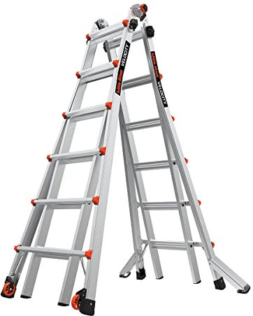 VELOCITY Échelle articulée extensible en aluminium 131-150 kg Modèle 4 x 6