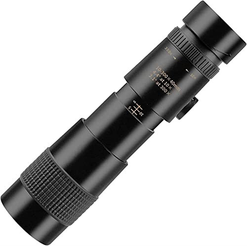 10-300X HD 10000 Meter Monokular-Teleskop mit Professionelles Human 500 Smartphone-Halter Stativ