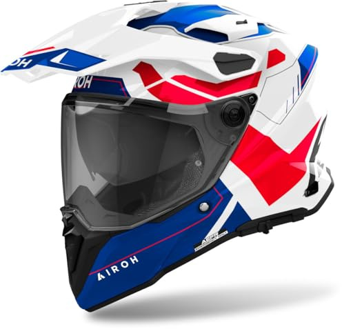 Airoh Commander 2 Reveal Motocross hjälm, weiß/blau/rot, 2XL (63)