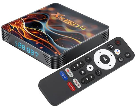 GREVA 8K Android 14.0 TV Box 2025, Android Box 2GB RAM 16GB ROM, Internet TV Box RK3518 Chipsatz Unterstützung 2.4GHz/5.0GHz Dual WiFi6 HDR10 BT5.0 USB3.0 Ethernet LAN 3D HD Smart TV Box Bluetooth