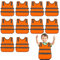 Lot de 10 Gilet de Sécurité pour Enfants, Gilet Securite Enfant, Gilet de Sécurité Enfants, Gilet Fluo Enfant, Gilet Reflechissant Enfant pour école, Sport, Course à Pied, Vélo (Orange)
