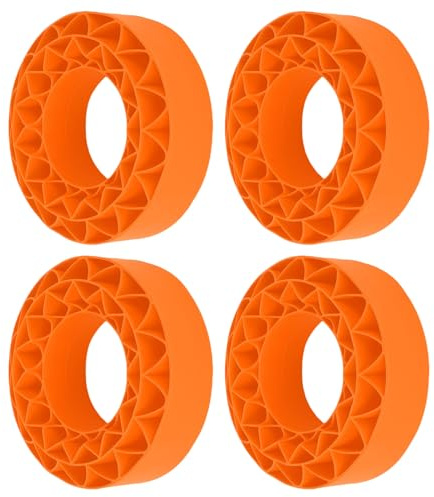 Alomejor Silikondäck Använd Ljusa Färger Installation Förbättrat Handtag för RC -däckskum (Orange)