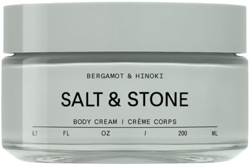 Salt & Stone Body Cream | Hydrating Formula with Seaweed Extracts, Spirulina & Squalane | Deep Hydration, Skin Barrier Support & Healthy Glow | For all Skin Types | Bergamot & Hinoki 6.7 fl oz