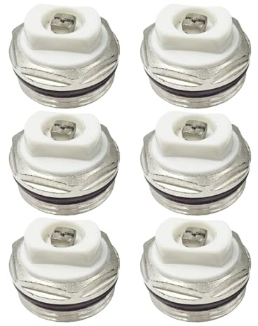 Lot de 6 vannes de purge de rechange pour grille d'aération de radiateur de 9,5 mm