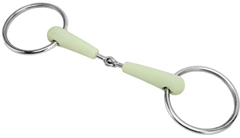 Cryfokt Filetto per Cavallo, Sciolto Avvolto con Gomma in Acciaio Inox per Allenamento, a Bocca di Cavallo