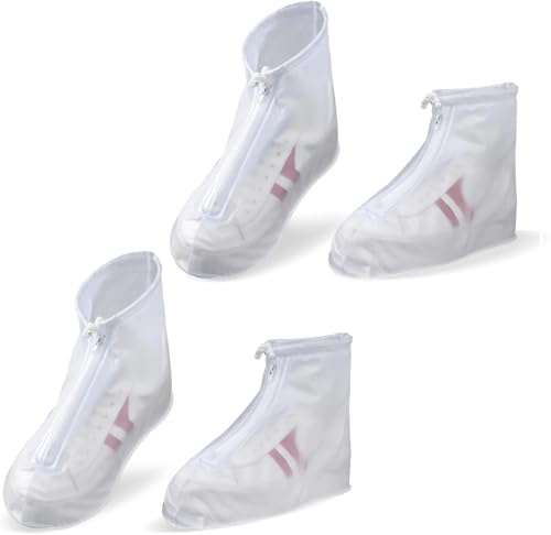 JYSNOW Couvre Chaussure Impermeable, Surchaussures Imperméables, Couvre-Chaussures avec Fermeture Éclair Antidérapantes Réutilisables, pour Jours Pluvieux et Neigeux