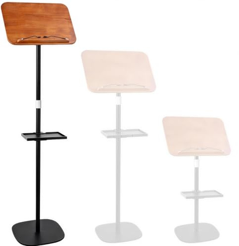Rivosar Music Stands for Sheet Music, Adjust Height 60cm to 140cm, Black