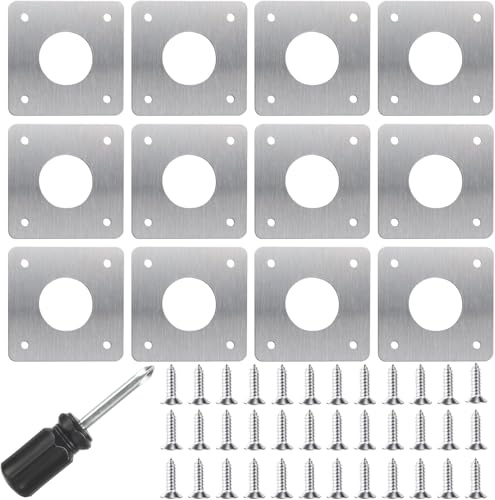 Lot de 12 nichoirs à oiseaux en métal - Plaque de protection en acier inoxydable - 45 mm - Pour nichoir d'extérieur - Kit de construction pour nichoir Baby Nest Protect - Nichoir à oiseaux
