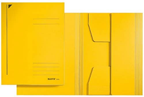 Leitz Jurismappe, Hochwertige A4 Dokumentenmappe, Flügelmappe bis zu 250 Blatt, Perfekt für Unterwegs oder als Umlaufmappe, 100% Recycling Karton, Blauer Engel, Gelb, 39240015