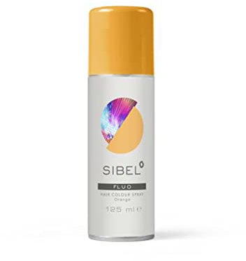 Sibel Fluorescent Hair Colour Spray, Orange, 0.174989 kg,125ml,Orange
