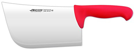 Arcos Cleaver slaktkniv – slaktkniv – 29 tum rostfritt stålblad, polypropylenhandtag, silver, identifieringssystem, robust och hygienisk, 2900-serien, röd