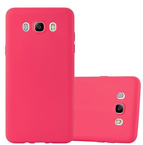 Cadorabo Hülle für Samsung Galaxy J5 2016 in CANDY ROT - Handyhülle aus flexiblem TPU Silikon - Silikonhülle Schutzhülle Ultra Slim Soft Back Cover Case Bumper