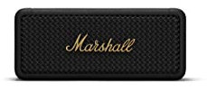 Marshall Emberton Bluetooth Altoparlante Portatile, Senza Fili Casse, Suono a 360°, Impermeabilità IPX7, 20 Ore Riproduzione, Nero e Ottone