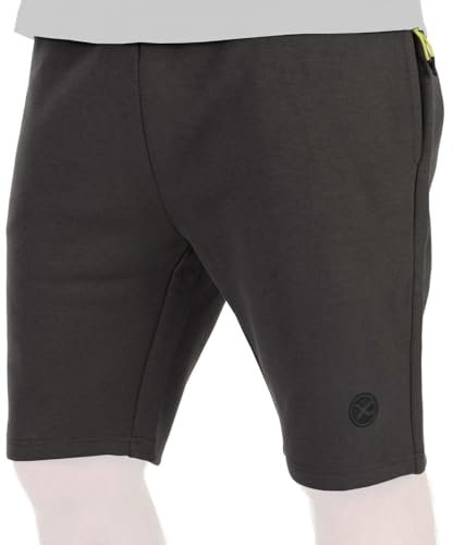 Fox Matrix Jogginghose für Angler Jogger Shorts Grey/Lime (Black Edition), Größe:XXL