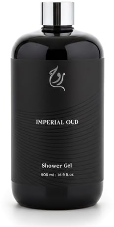 ROUH Imperial Oud Shower Gel – Luxury Body Wash for Men and Women with Long Lasting Arabian, Amber & Musk Fragrance, Moisturising and Refreshing Cleanser for All Skin Types, 500ml (Imperial Oud)
