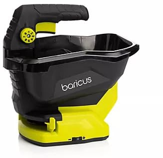 Baricus 18V Akku Universal-Streugerät 3,3 l – 6-stufig regelbar – für Saatgut, Dünger, Streusalz, Unkrautmittel – bis 5 m Streuweite - B-Ware (Inklusive: 18V 2.0Ah akku & Ladegerät)