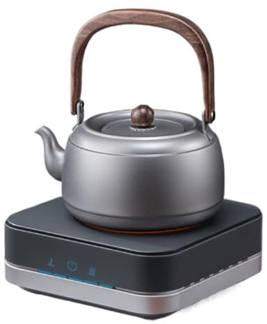 Teiere elettriche in Ceramica, teiera, Set da teiera con Getto di Vapore, Set da teiera, for preparare Il tè a casa Durante Il Campeggio, Completamente Automatico