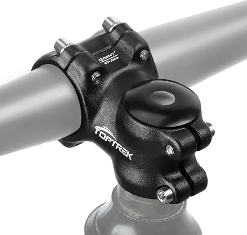toptrek Cykelstam 31,8 mm, MTB-stam cykel 35 mm/45 mm/60 mm/70 mm, 7° styrstam av aluminiumlegering, lätt cykelstyre, stam, styrehöjning cykel för MTB, BMX, vägcykel