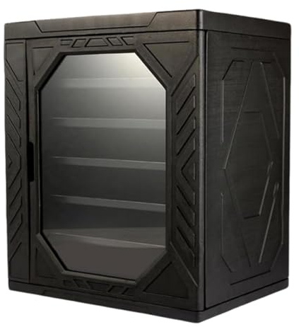 F Fityle Miniatures Storage Case Model Organizer Display Collectible Black Action Figure Handheld Transport Box Figure Model Holder