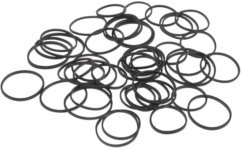 Courroies de Magnétophone à Cassettes 50 Pcs en Caoutchouc Noir | Entretien et Réparation, Adaptées aux Enregistreurs et Lecteurs de Cassettes, Performance Stable