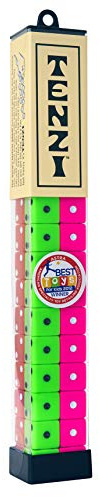 TENZI Dice Party Game - A Fun, Fast Frenzy for the Whole Family - 4 Sets of 10 Colored Dice with Storage Tube - Colors May Vary