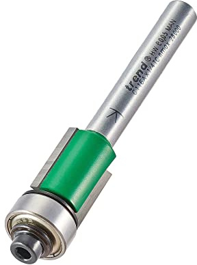 Trend CraftPro Self-Guided Trimmer Router Cutter Bit, 1/4 Inch Shank, 12.7mm Cut Diameter & 16mm Cut Length, Tungsten Carbide Tipped, C116AX1/4TC