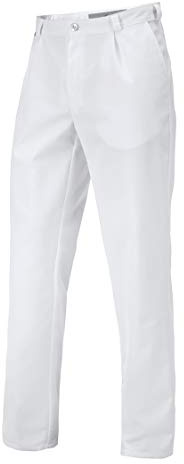 BP Med Trousers 1359-558-21 - Pantaloni da Uomo con Pieghe in Vita, 65% Poliestere, 35% Cotone, vestibilità Aderente, Taglia 52S, Colore: Bianco