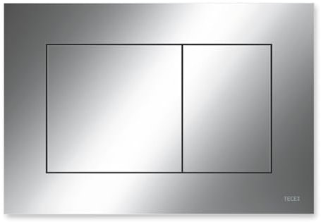 TECE Now Betätigungsplatte für WC (Chrom glänzend, Zweimengentechnik, bedienbar von Oben und vorne) 9240401, grau