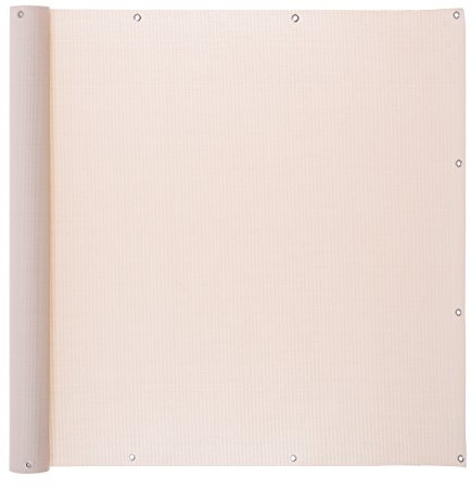 Ventanara® Balkonverkleidung Sichtschutz PVC Balkonumspannung Zaun Verkleidung Blende Windschutz Folie 300 x 75 cm Beige