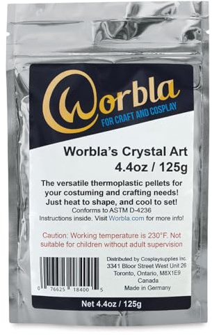 Worbla Crystal Art - Clear Moldable Thermoplastic Pellets 4.4 oz COPLAY Friendly Plastic Beads