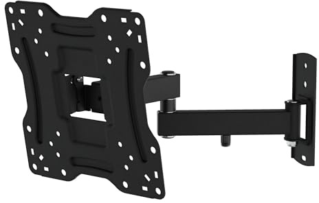 AVF TV Wall Mount Bracket - Universal VESA Multi-position Mount for TV & Monitor Screens Up to 43 & 20kg - Tilt & Turn - Up to 200 x 200mm VESA - Black - MP200