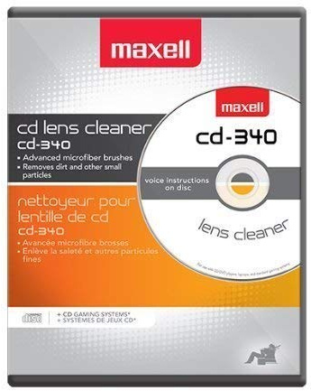 Maxell Safe and Effective Feature CD Player and Game Station Compact Disc Cleaner CD-340 190048 CD/CD-ROM Laser Lens Cleaner (3-Pack)