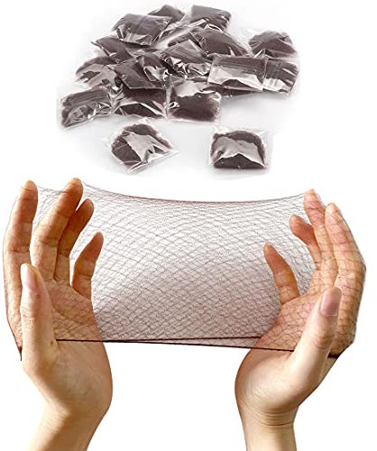 Retine per capelli da 20 pezzi per panino da donna, retine per capelli invisibili con rete elastica (caffè)