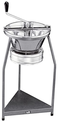 Louis Tellier P10 14 qt Food Mill with Tripod - Tin Plated