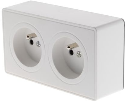 Zenitech Prise Double saillie 2P+T 16A Blanc - Vulco