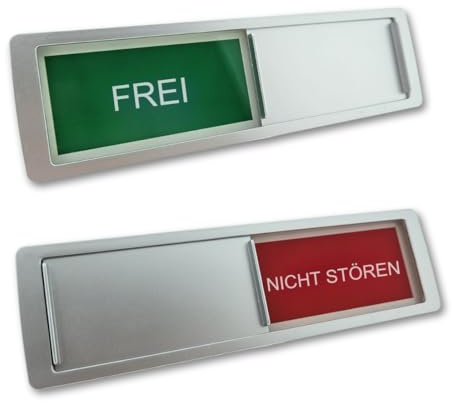 CombiCraft Schiebeschild 'Frei-Nicht Stören' in einem silberfarbenen Kunststoffschiebeprofil ca. 178x50mm- Pro Stück