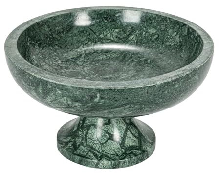 Bloomingville Marble Food Pedestal Bowl, Green