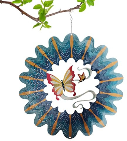 Molinos de viento de mariposa para exteriores, molinos de viento de mariposa para patio - Esculturas de viento | Tapetes cinéticos, Spinner de viento para decoración de jardín, esculturas de